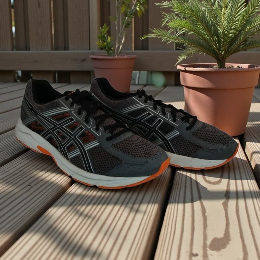 ASICS Gel Content 4 Men's Gray & Silver Running Sneakers - Size 10